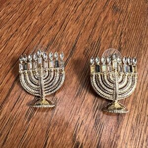 Baublebar Gold and Sparkle Menorah Earrings
